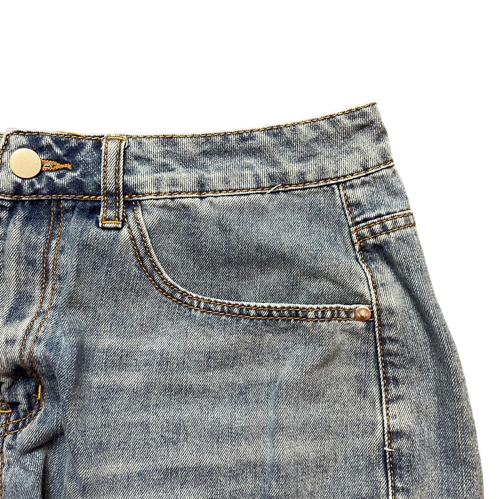 SHEIN High Rise Denim Jean Cut Off Shorts Distressed Womens Size 0XL - Picture 5 of 7